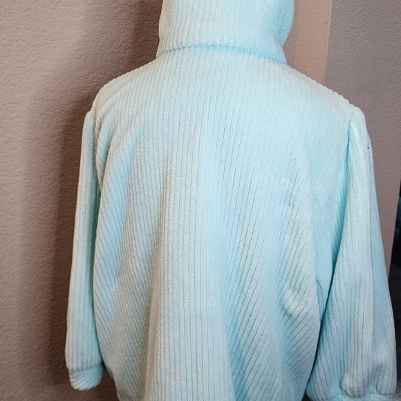 Vintage Light Blue 100% Polyester Shacket (House Coat) SZ XXL - Picture 3 of 6